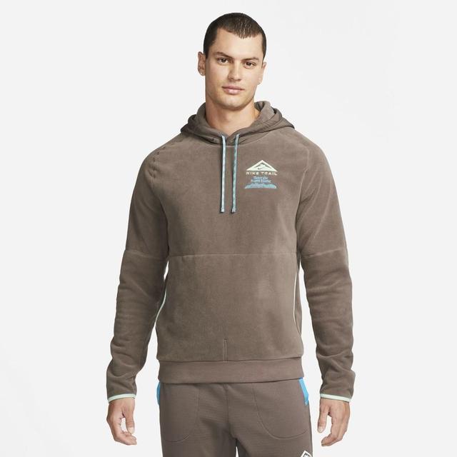 Nike Hoodie Trail Mount Blanc - Brown/green, size Small on Productcaster.