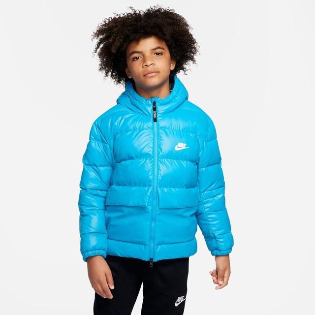 Nike Winterjacke Down NSW Therma-FIT - Laser Blau/Weiß Kinder, Größe L: 147-158 cm on Productcaster.