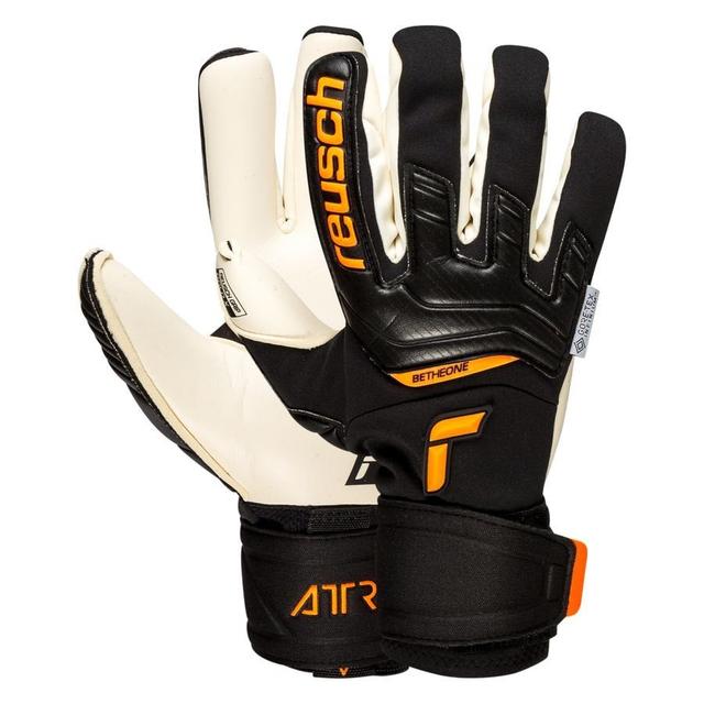 Reusch Torwarthandschuhe Attrakt Gold X Gore-Tex Infinium - Schwarz/Weiß/Orange, Größe 10½ on Productcaster.