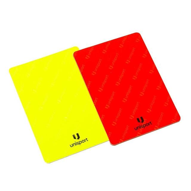 Unisport Referee Cards Set - Red/yellow, size One Size on Productcaster.