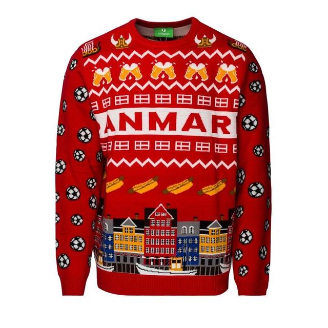 Denmark Christmas Jumper - Red - , size Large on Productcaster.