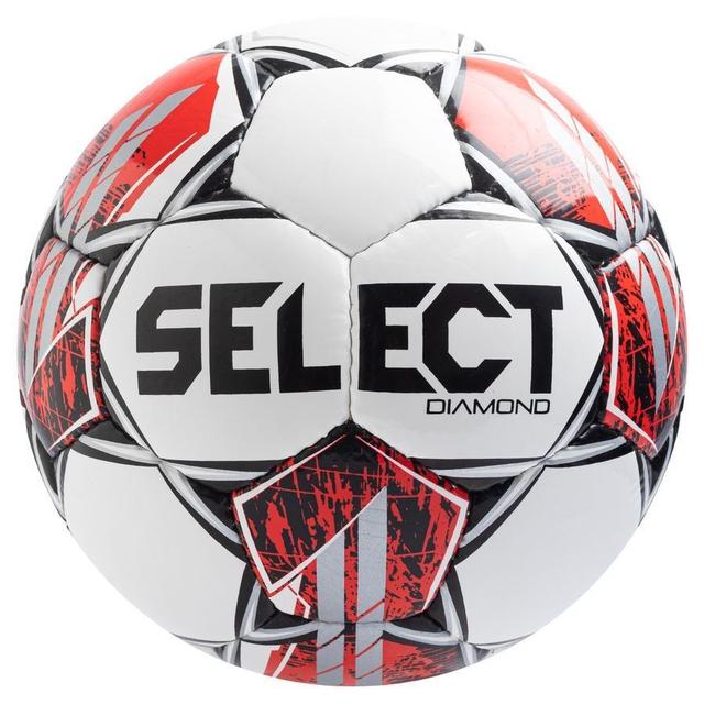 Select Football Diamond V23 - White/red, size ['Ball SZ. 4'] on Productcaster.