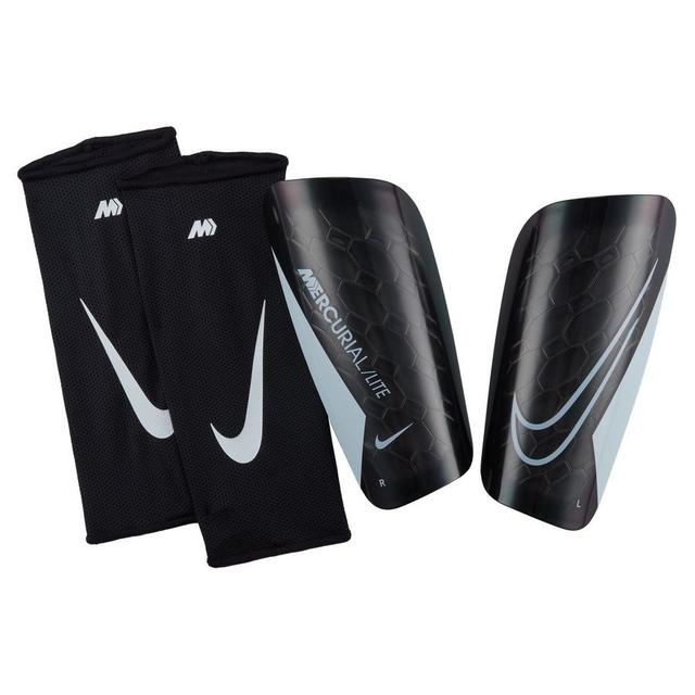 Nike Shin Pads Mercurial Lite - Black/white, size X-Small/130-140cm on Productcaster.