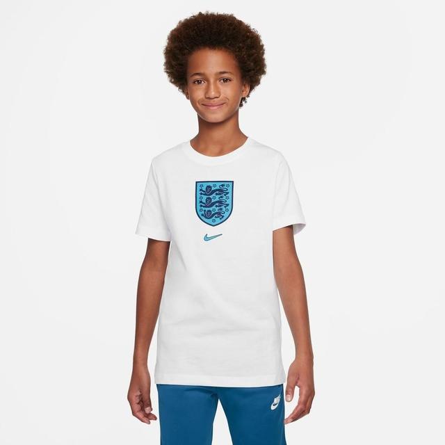 England T-shirt Crest - White Kids - , size Large on Productcaster.