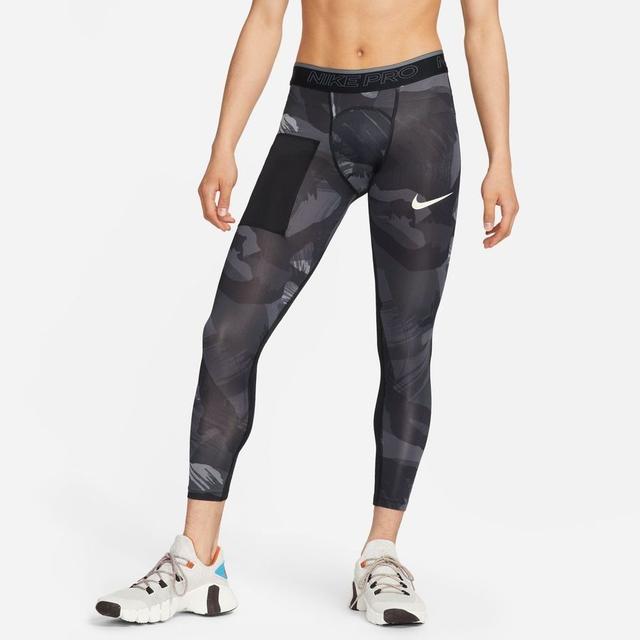 Nike Pro Tights Dri-fit Camo - Sort/hvid, størrelse Small on Productcaster.