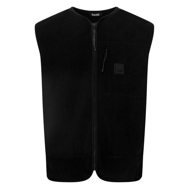 Rains Vest Fleece - Black, size Large on Productcaster.