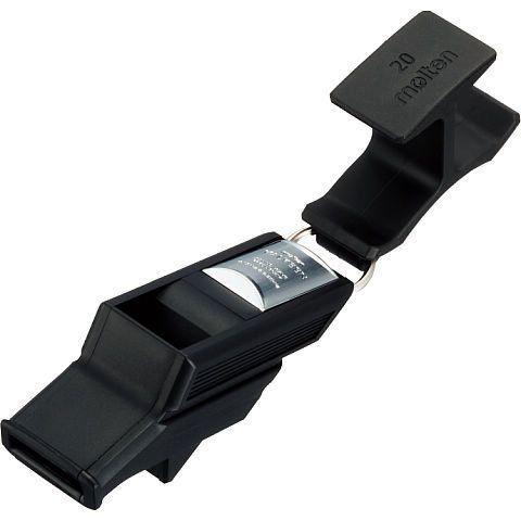 Molten Valkeen Referees Whistle Professional Flip Grip - Black/silver, size One Size on Productcaster.