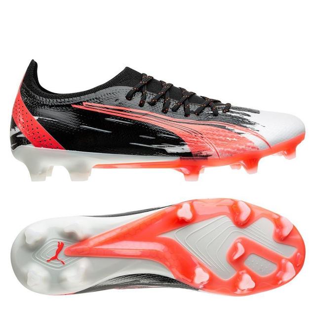 PUMA X Unisport Ultra Ultimate Fg/ag Ran Out Of Ink - White/fiery Coral/black Limited Edition, size 36 on Productcaster.