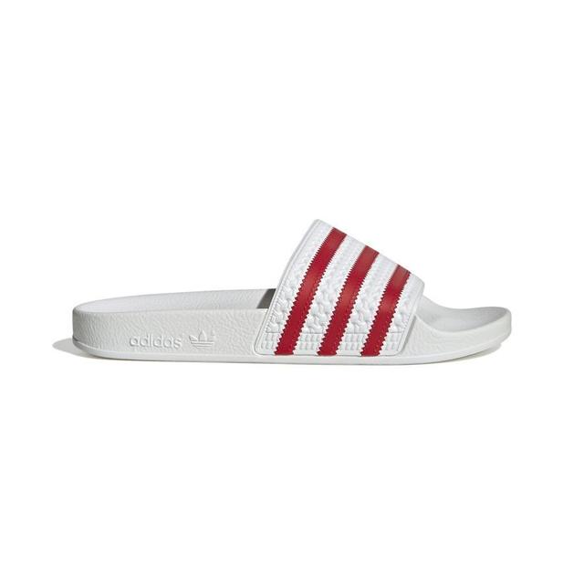 adidas Originals Slide Adilette - Footwear White/scarlet Woman, size 40½ on Productcaster.