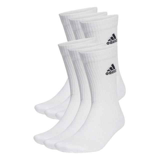 adidas Socks Cushioned Crew 6-pack - White/black, size 28-30 on Productcaster.