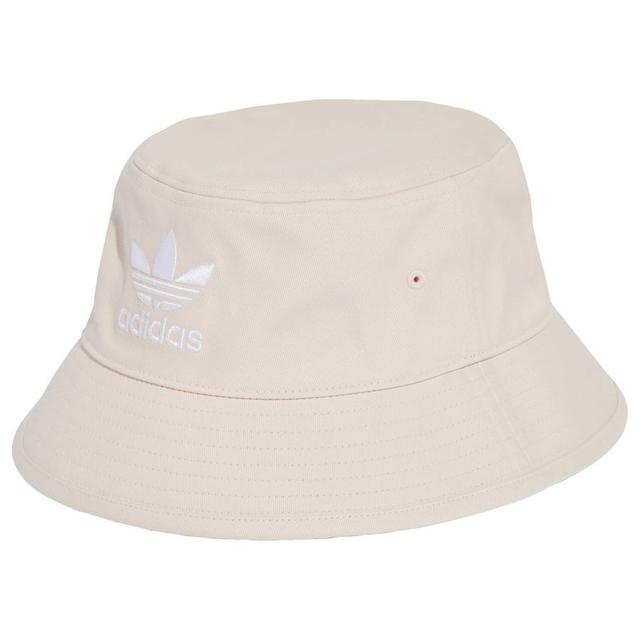 adidas Originals Bucket Hat - Beige/wit, maat One Size Adult on Productcaster.