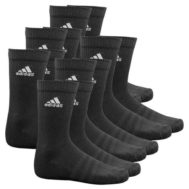 adidas Socks Cushioned Crew 6-pack - Black/white, size 28-30 on Productcaster.