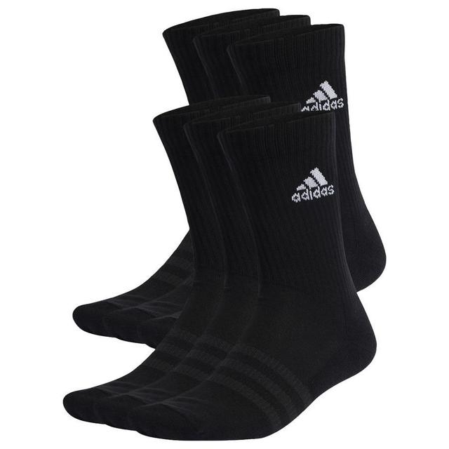 adidas Socks Cushioned Crew 6-pack - Black/white, size 22-24 on Productcaster.