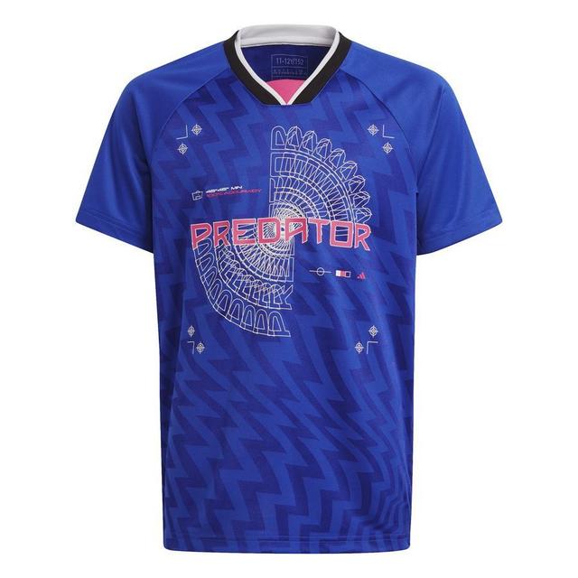 adidas T-shirt Predator - Blue/shock Pink/white Kids, size 164 cm on Productcaster.