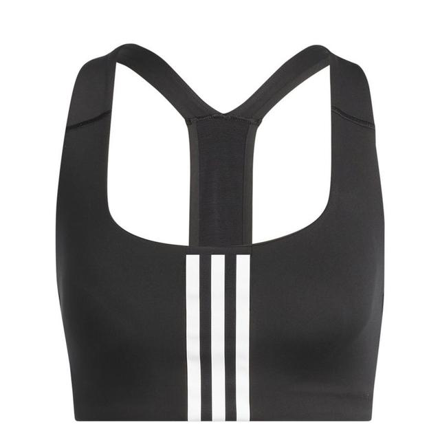 adidas Sports Bra Power Impact Medium Support - Black/white Women, size 2XL A-C on Productcaster.
