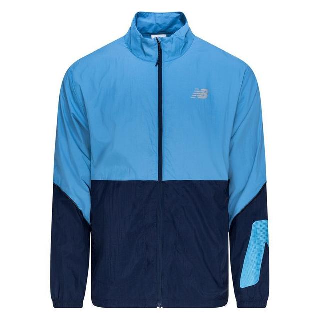 New Balance Running Jacket Impact Run - Blue, size Large on Productcaster.