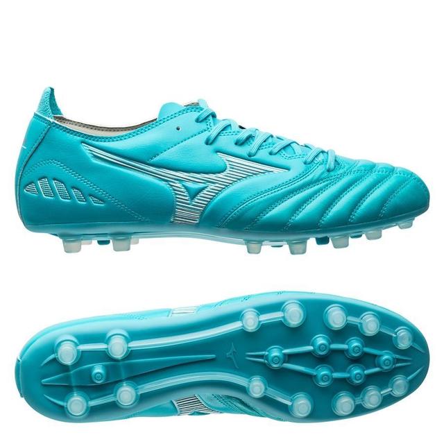 Mizuno Morelia Neo Iii Pro Ag Azure Blue - Blue/silver - Artificial Grass (Ag), size 39 on Productcaster.