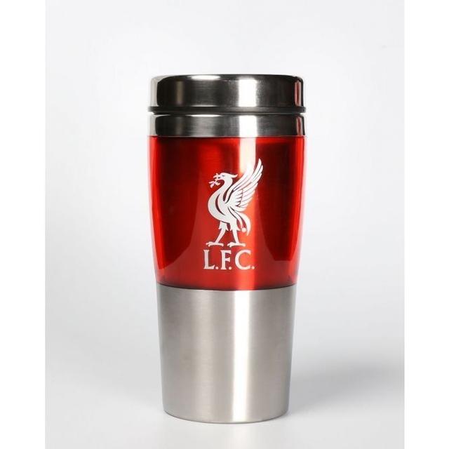 Liverpool Thermo Mug Liverbird - Silver Metallic/red - Liverpool Fc, size One Size on Productcaster.