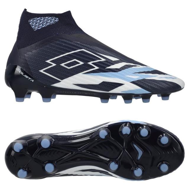 Lotto Solista 100 Vi Gravity Fg - Navy Blue/all White - Grass (Fg), size 41 on Productcaster.