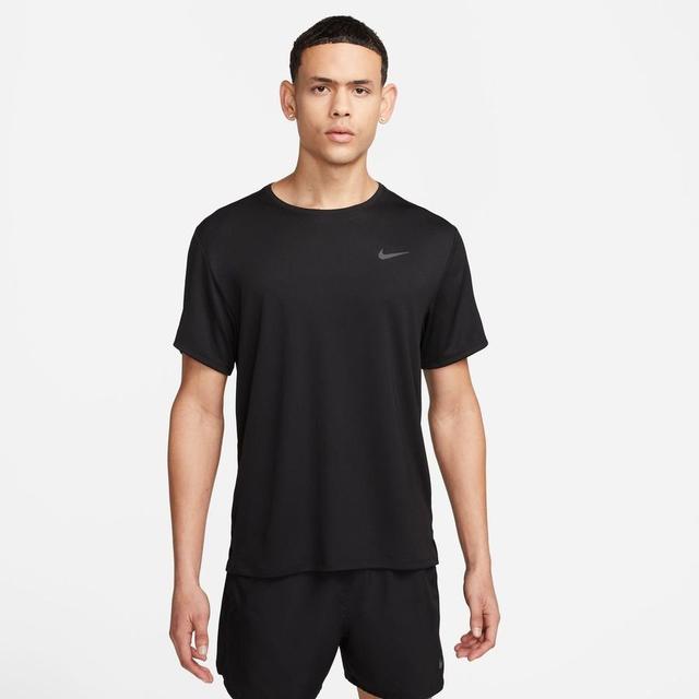 Nike Running T-shirt Dri-fit Uv Miller - Black/reflect Silver, size XX-Large on Productcaster.