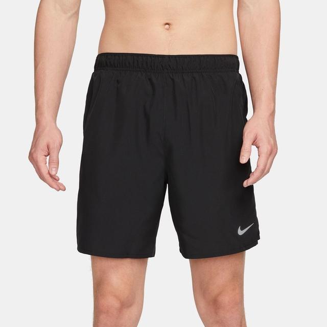 Nike Running Shorts Dri-FIT Challenger 7" - Black/Reflect Silver, size Small on Productcaster.