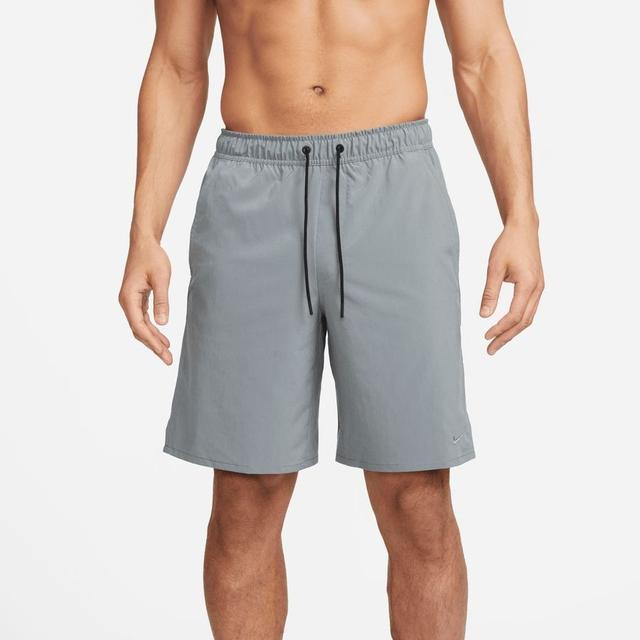 Nike Running Shorts Dri-fit Unlimited Woven - Smoke Grey/black, size Small on Productcaster.