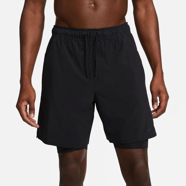 Nike Running Shorts Unlimited Woven 7" 2IN1 - Black, size Small on Productcaster.