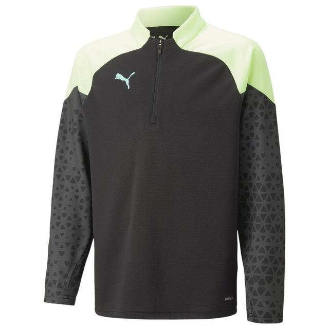 PUMA Training Shirt Individualcup 1/4 Zip - Black/fizzy Light Kids, size L/164 cm on Productcaster.