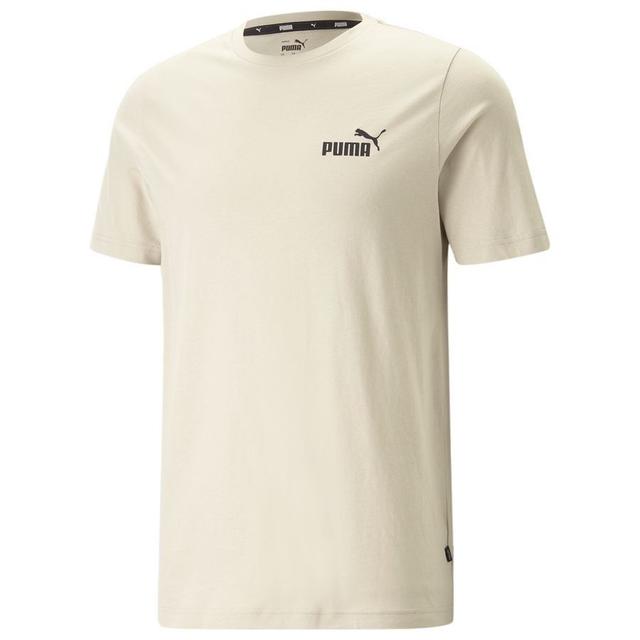 PUMA T-shirt Essential Small Logo - Beige, size Small on Productcaster.