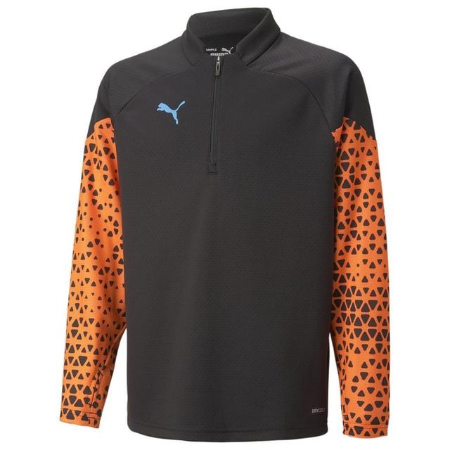 PUMA Training Shirt Individualcup 1/4 Zip - Black/ultra Orange Kids, size 116 cm on Productcaster.