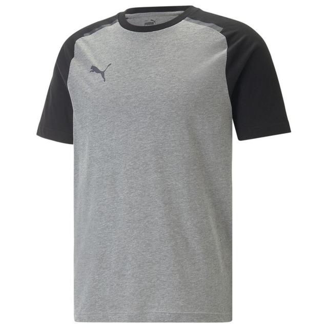 PUMA T-shirt Teamcup Casuals - Medium Grey Heather/black, size X-Large on Productcaster.