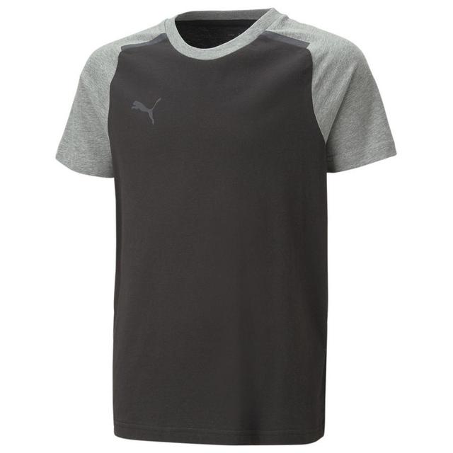 PUMA T-shirt Teamcup Casuals - Black/grey Kids, size L/164 cm on Productcaster.