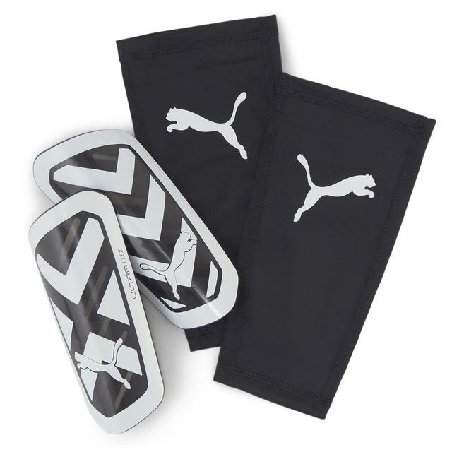 PUMA Shin Pads Ultra Flex Sleeve Eclipse - PUMA Black/PUMA White, size Small on Productcaster.