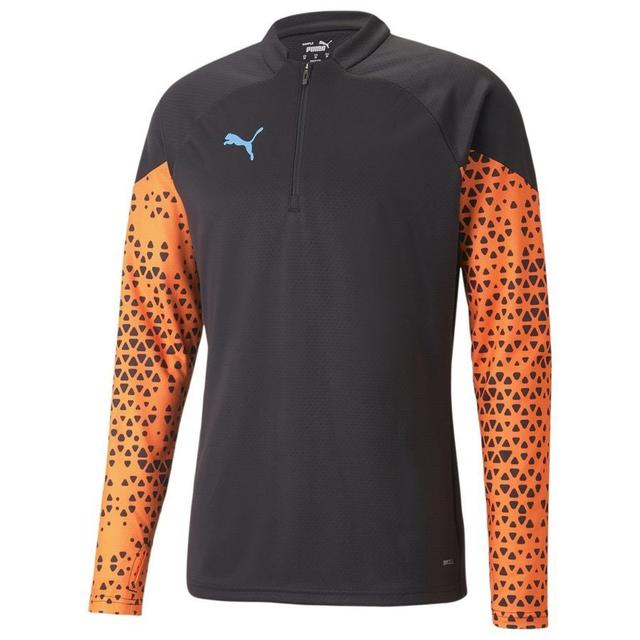 PUMA Training Shirt Individualcup 1/4 Zip - Black/ultra Orange, size X-Large on Productcaster.