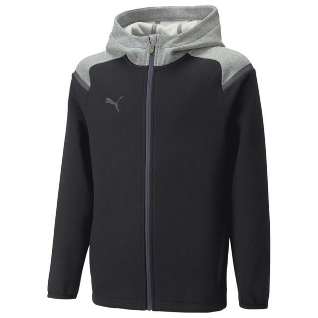 PUMA Teamcup Casuals Hoodie - Black/medium Grey Heather Kids, size L/164 cm on Productcaster.