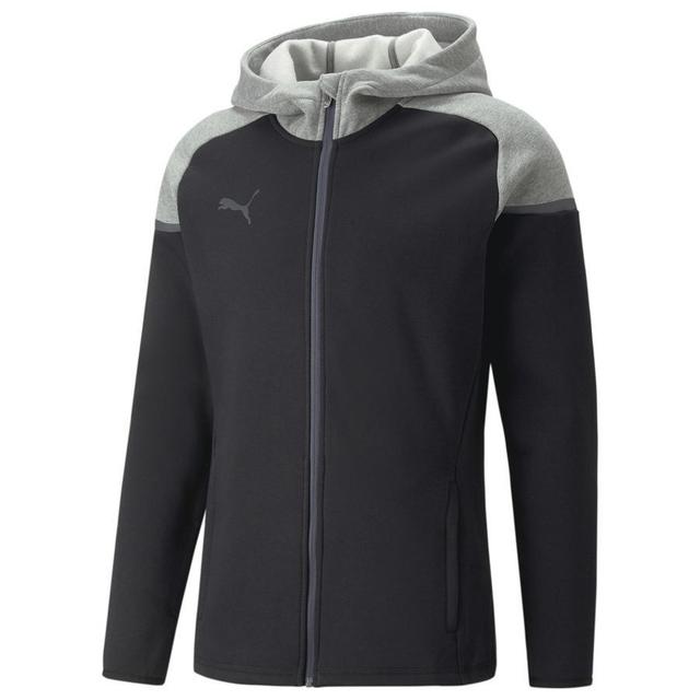 PUMA Hoodie Teamcup Casuals - Black/grey, size Medium on Productcaster.