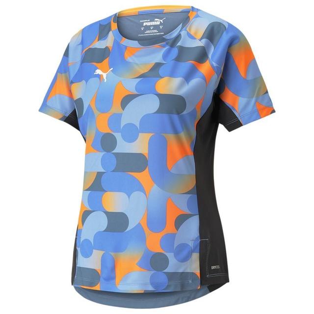 PUMA Training T-shirt Individualblaze - Blue/ultra Orange Woman, size Large on Productcaster.