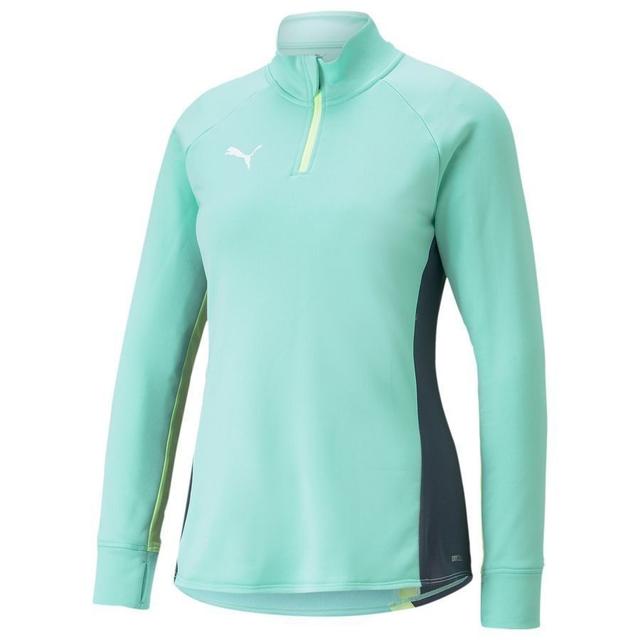 PUMA Training Shirt Individualblaze 1/4 Zip - Electric Peppermint/fast Yellow Woman, size X-Large on Productcaster.