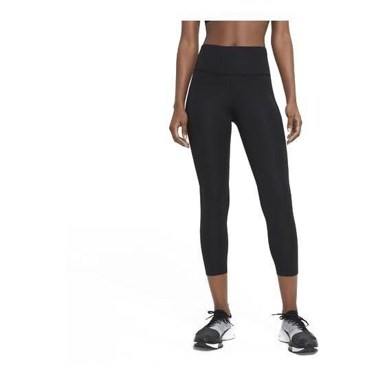 Nike Fast Women's Mid-Rise Crop Run BLACK/REFLECTIVE SILV, koko Medium on Productcaster.