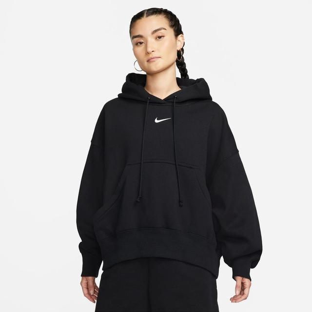 Nike Huppari Nsw Phoenix Fleece - Musta/valkoinen Nainen, koko ['Small'] on Productcaster.