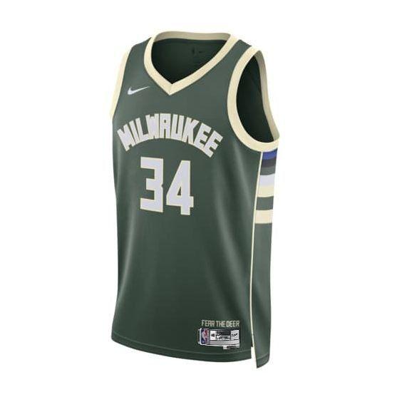 Milwaukee Bucks Icon Edition 2022/2 Fir/antetokounmpo G - Nike, storlek Small on Productcaster.