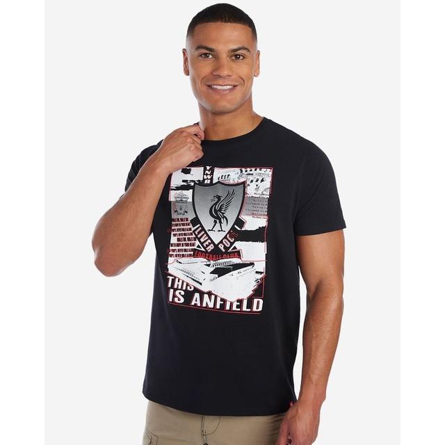 Liverpool T-shirt This Is Anfield - Black - , size Large on Productcaster.