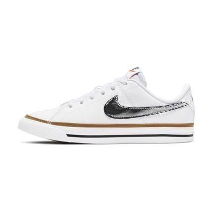 Nike Court Legacy Big Kids' Shoes WHITE/BLACK-DESERT OCHRE-GUM LIGHT, Größe 38 on Productcaster.