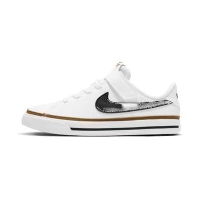 Nike Court Legacy Little Kids' Shoe WHITE/BLACK-DESERT OCHRE-GUM LIGHT, storlek 35 on Productcaster.