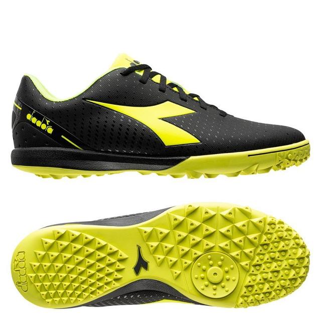 Diadora Pichichi 5 Tf - Black/fluo Yellow, size 45½ on Productcaster.