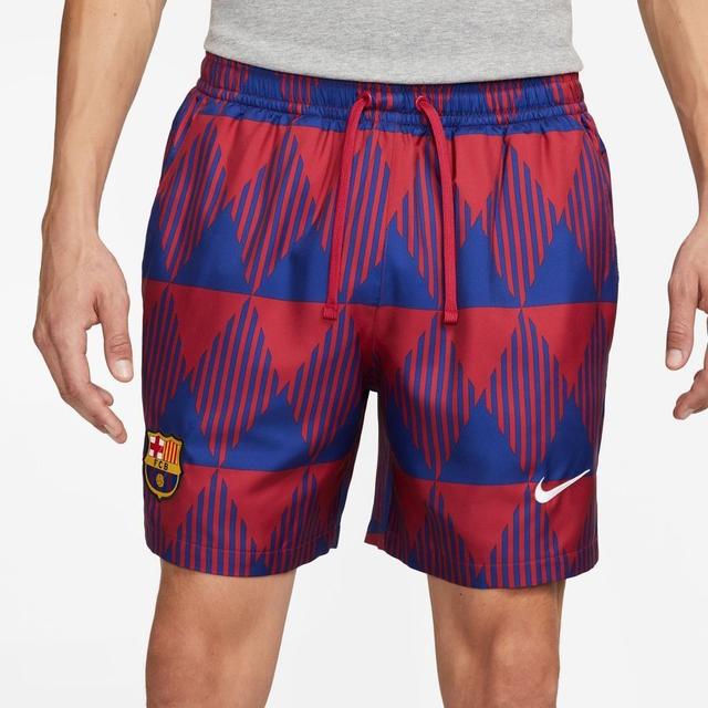 Barcelona Shorts Flow - Noble Red/deep Royal Blue - , size Medium on Productcaster.