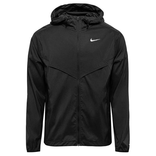 Nike Running Jacket Repel Lightweight Windrunner - Black/reflect Silver, size Small on Productcaster.