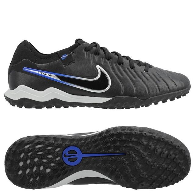 Nike Tiempo Legend 10 Pro Tf Shadow - Black/chrome/hyper Royal, size 38 on Productcaster.