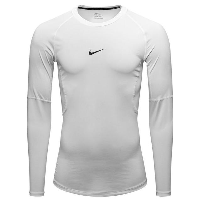 Nike Pro Baselayer Dri-fit - White/black Long Sleeves, size Medium on Productcaster.