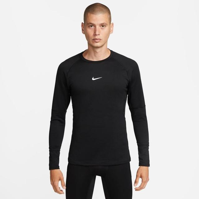 Nike Pro Warm Crew - Black/white Long Sleeves, size XX-Large on Productcaster.